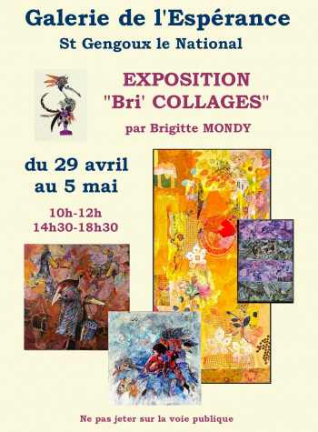 Exposition "Bri COLLAGES" par Brigitte MONDY